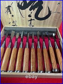 Wood Carving Chisel Akatsuki tool set 10pieces Nomi japanese Carpenter tool