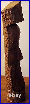 Wood Carving Dick Nelson Old Man World Renowned Vintage Art Sculpture