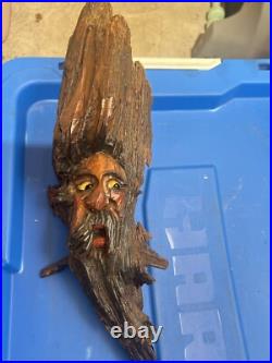 Wood Carving Folk Art Tree Spirit Mythical One Of A Kind