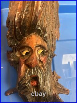 Wood Carving Folk Art Tree Spirit Mythical One Of A Kind