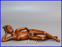 Wood Carving Home Arts Crafts Wooden Carved Figurine Sculpture Ornament