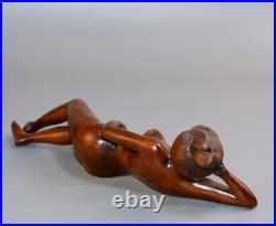 Wood Carving Home Arts Crafts Wooden Carved Figurine Sculpture Ornament