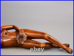 Wood Carving Home Arts Crafts Wooden Carved Figurine Sculpture Ornament