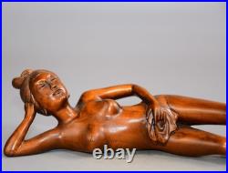 Wood Carving Home Arts Crafts Wooden Carved Figurine Sculpture Ornament