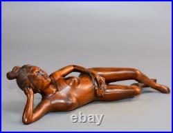 Wood Carving Home Arts Crafts Wooden Carved Figurine Sculpture Ornament