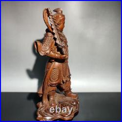 Wood Carving Modern Home Decor Wooden Sculpture Boxwood Buddha Warrior
