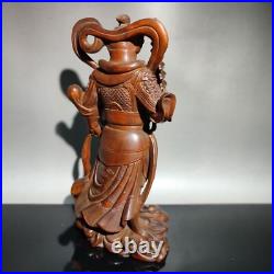 Wood Carving Modern Home Decor Wooden Sculpture Boxwood Buddha Warrior
