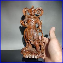 Wood Carving Modern Home Decor Wooden Sculpture Boxwood Buddha Warrior