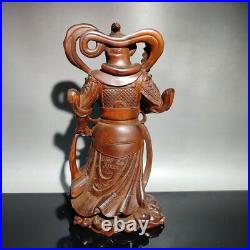 Wood Carving Modern Home Decor Wooden Sculpture Boxwood Buddha Warrior