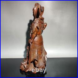 Wood Carving Modern Home Decor Wooden Sculpture Boxwood Buddha Warrior