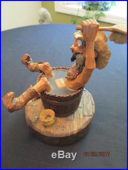 Wood Carving Sculpture By Chris Hammack'spring Cleanin' 1987