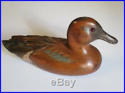 Wood Carving Sculpture Duck Decoy Signed Tom Taber John Fairfield Vintage