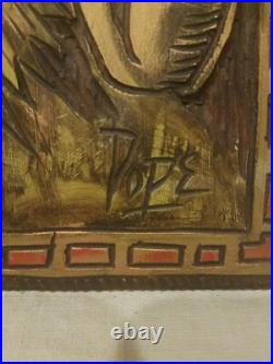 Wood Carving Wall Art Signed by Artist, Nice