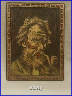 Wood Carving Wall Art Signed by Artist, Nice