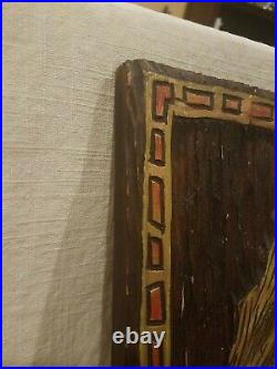 Wood Carving Wall Art Signed by Artist, Nice