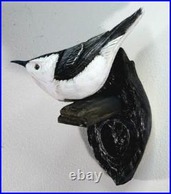 Wood Carvings By Strunk Nuthatch Bird Wall Mount Wood Carving 5 Figure 2020