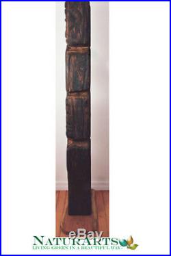 Wood Sculpture, Hand Carved Statue, Totem Style, Contemporary Art, Collectible