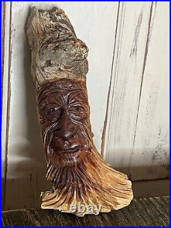 Wood Spirit Carving By Lewis Holloway