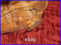 Wood Spirit Carving Face Mountain Man Sculpture Folk Art Crotch Of Cherry Tree