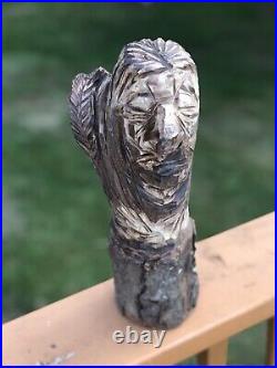 Wood Spirit Carving Native American handmade Tree Spirit cigar store indian