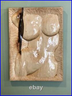 Wood carving female nude classic style