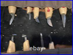 Wood carving lot including flexcut knives. Occ knives and Heineken wood