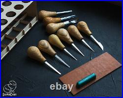 Wood carving set of 10 palm chisels professional wood carving set wood carving t