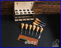 Wood carving set of 10 palm chisels professional wood carving set wood carving t