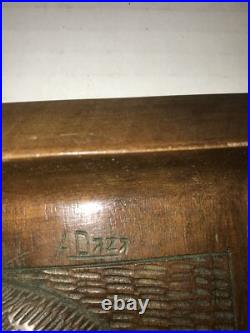 Wood wall hangings Vintage peru signed art