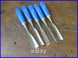 Woodcarving/Tools 5 x Heavy Duty Blue Chip Wood Sculpture Tools by Marples