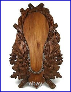 Wooden Base Shield Trophy Wood Carving Mounting Plaque For Red Deer Stag Skull