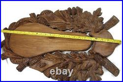 Wooden Base Shield Trophy Wood Carving Mounting Plaque For Red Deer Stag Skull