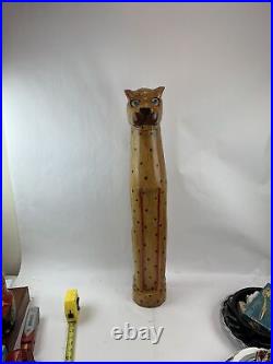 Wooden Cheetah Statue