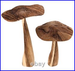 Wooden Mushroom Sculptures, Hand Carved Mushrooms, Mushroom Figurines, Fungi