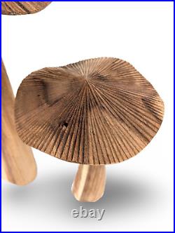 Wooden Mushroom Sculptures, Hand Carved Mushrooms, Mushroom Figurines, Fungi