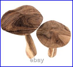 Wooden Mushroom Sculptures, Hand Carved Mushrooms, Mushroom Figurines, Fungi