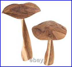 Wooden Mushroom Sculptures, Hand Carved Mushrooms, Mushroom Figurines, Fungi