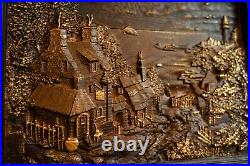 Wooden carved picture Wall Hanging Art work Home Wall decor Housewarming Gift