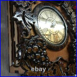 Wooden cuckoo clock handmade wood carving exclusive gift