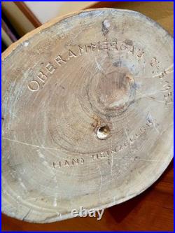 X Large Vintage 1952 Oberammergau Germany Beethoven Bust Wood Carving Heinzeller