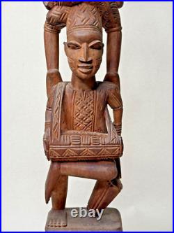Yoruba Fakeye Oshe Ose Shango Orisa Drummer Masterpiece Wood carving sculpture Yoruba Fakeye Oshe Ose Shango Orisa Drummer Masterpiece Wood carving sculpture