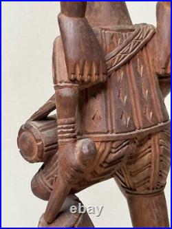 Yoruba Fakeye Oshe Ose Shango Orisa Drummer Masterpiece Wood carving sculpture Yoruba Fakeye Oshe Ose Shango Orisa Drummer Masterpiece Wood carving sculpture