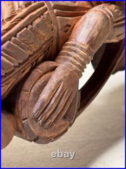 Yoruba Fakeye Oshe Ose Shango Orisa Drummer Masterpiece Wood carving sculpture Yoruba Fakeye Oshe Ose Shango Orisa Drummer Masterpiece Wood carving sculpture