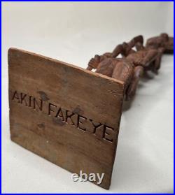 Yoruba Fakeye Oshe Ose Shango Orisa Drummer Masterpiece Wood carving sculpture Yoruba Fakeye Oshe Ose Shango Orisa Drummer Masterpiece Wood carving sculpture