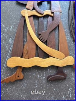 Zwarte Cabbes French Wooden Wall Sculptures (2)1960 RARE France Zwarte Cabbes French Wooden Wall Sculptures (2)1960 RARE France