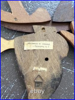 Zwarte Cabbes French Wooden Wall Sculptures (2)1960 RARE France Zwarte Cabbes French Wooden Wall Sculptures (2)1960 RARE France