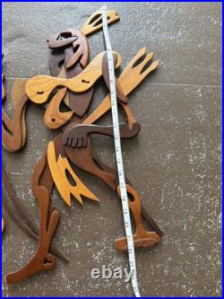 Zwarte Cabbes French Wooden Wall Sculptures (2)1960 RARE France Zwarte Cabbes French Wooden Wall Sculptures (2)1960 RARE France