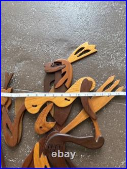 Zwarte Cabbes French Wooden Wall Sculptures (2)1960 RARE France Zwarte Cabbes French Wooden Wall Sculptures (2)1960 RARE France